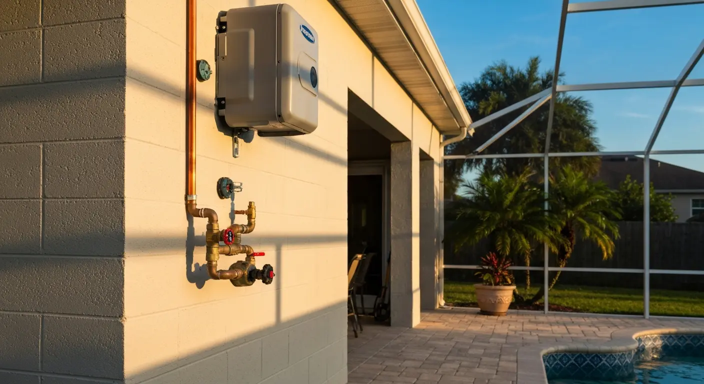 Pool heater installation