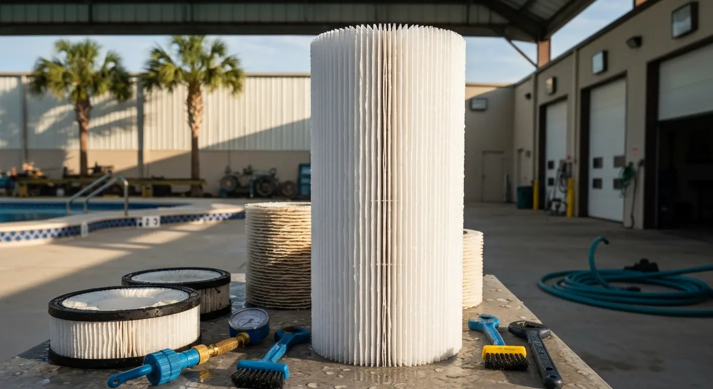Cartridge filter cleaning service