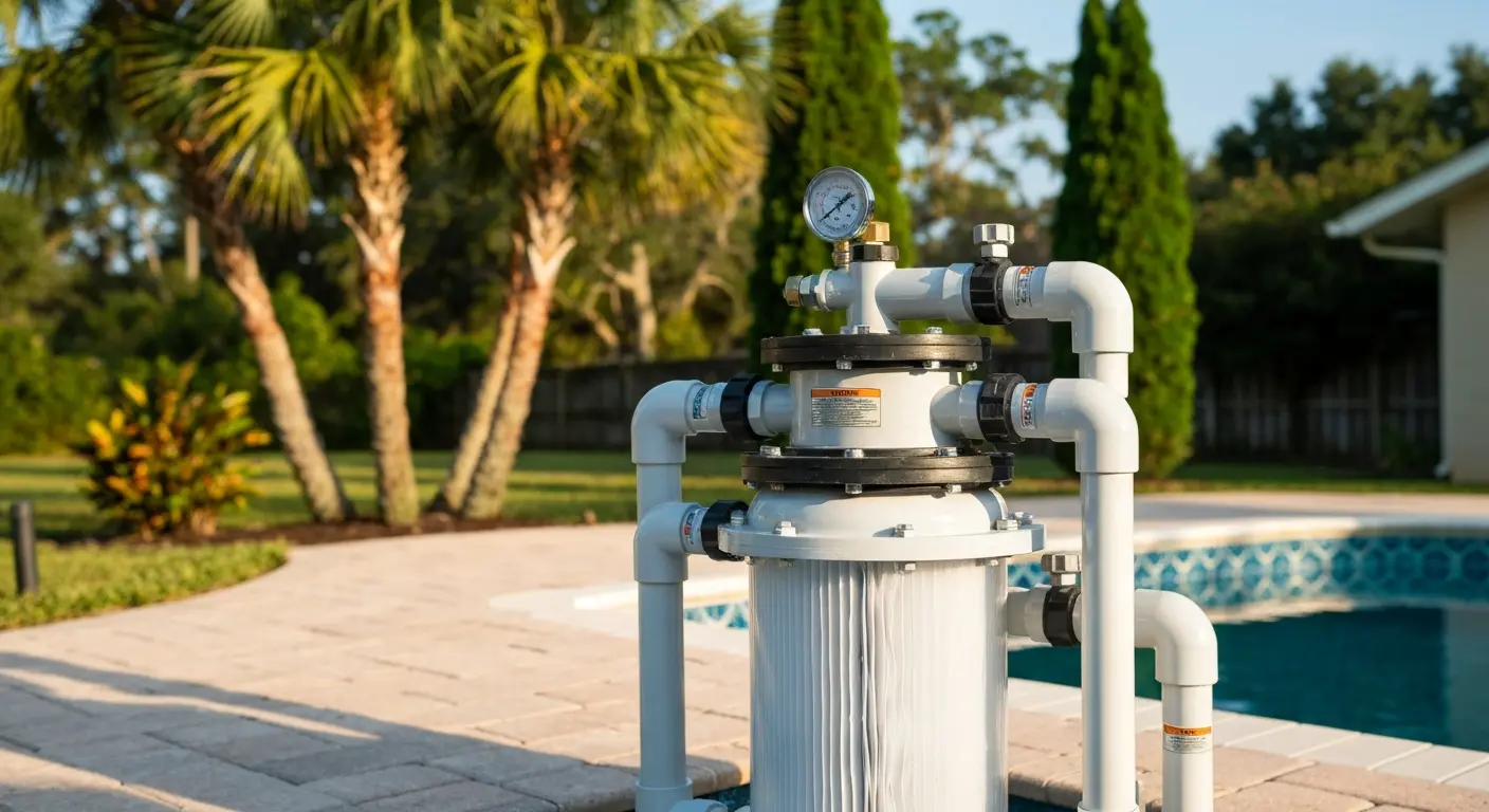 New pool filter installation
