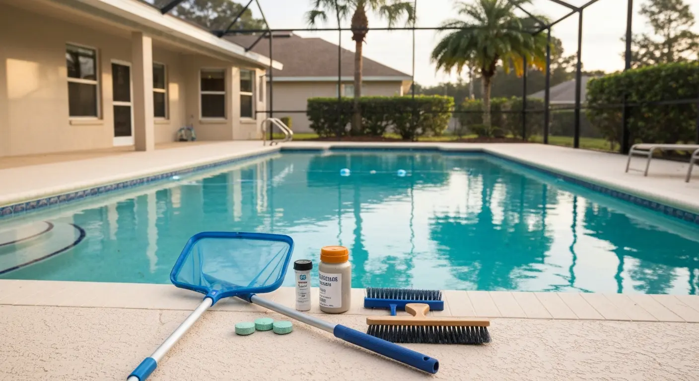Weekly pool maintenance in Central Florida