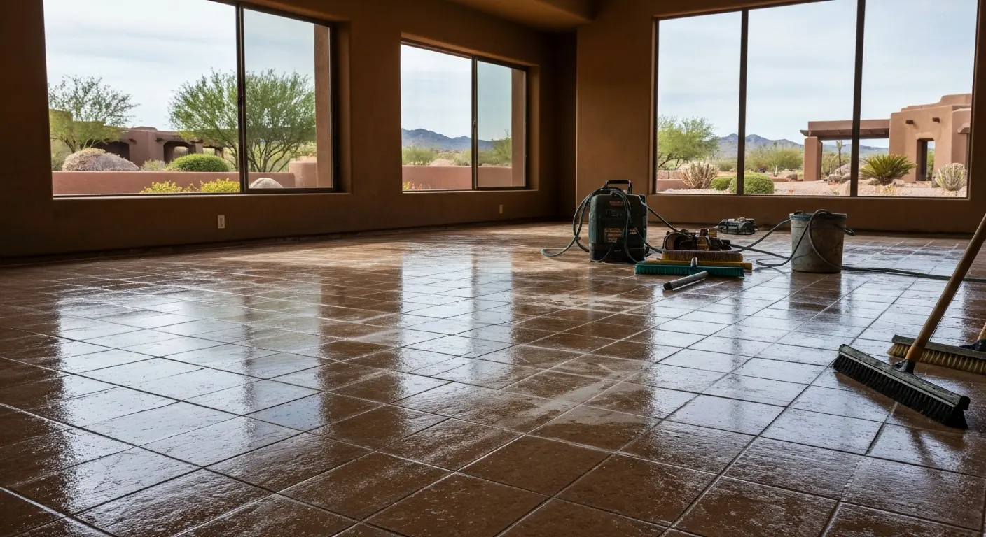 Acid wash and tile cleaning