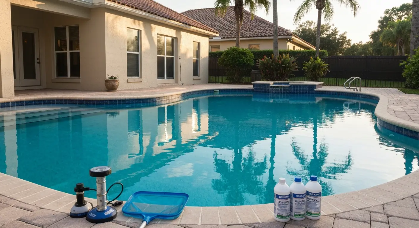 Green pool treatment in Sanford