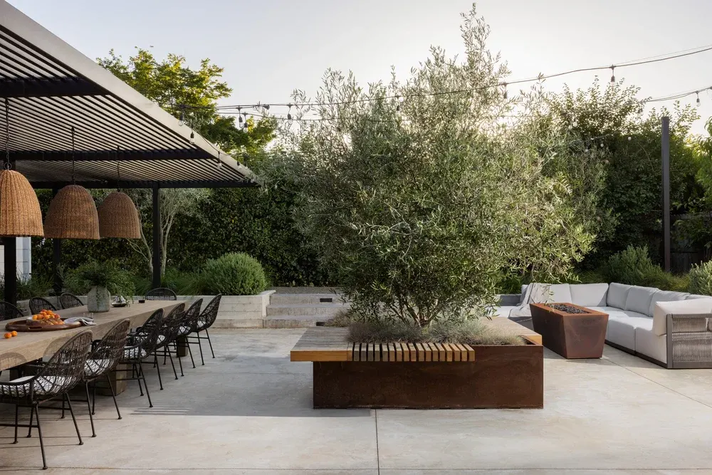 Finished Olive courtyard by Oak Design + Build