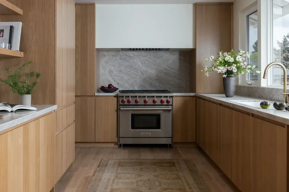 Thoughtfully remodeled white oak kitchen by Oak Design + Build
