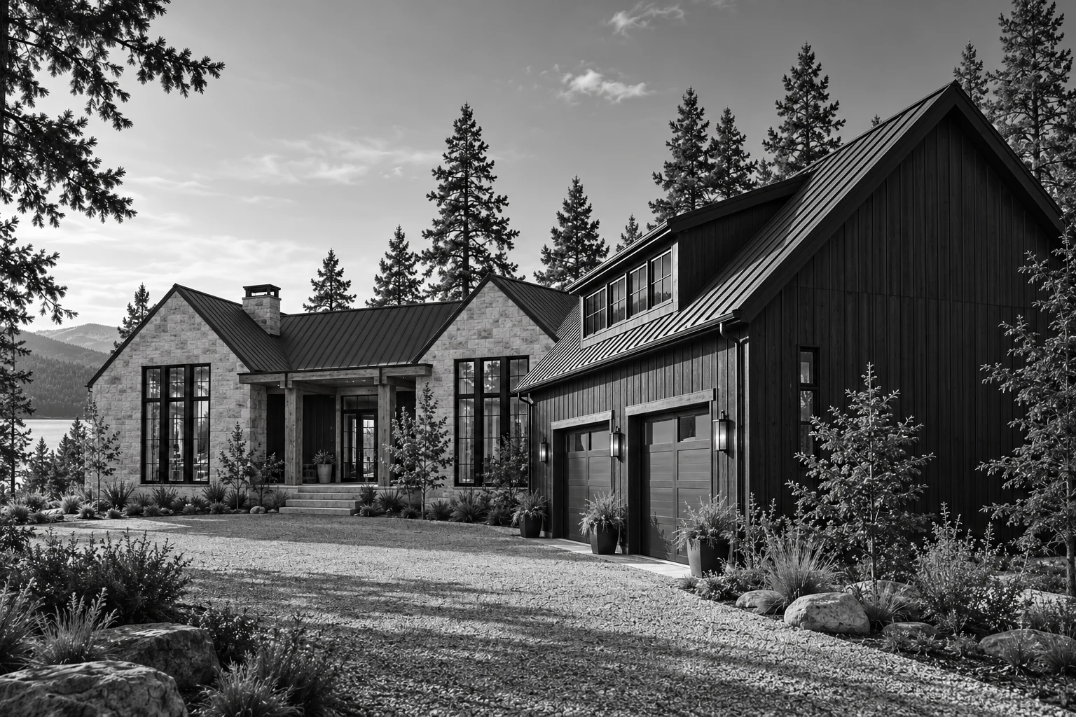 The Hawthorn — garage and side elevation concept study