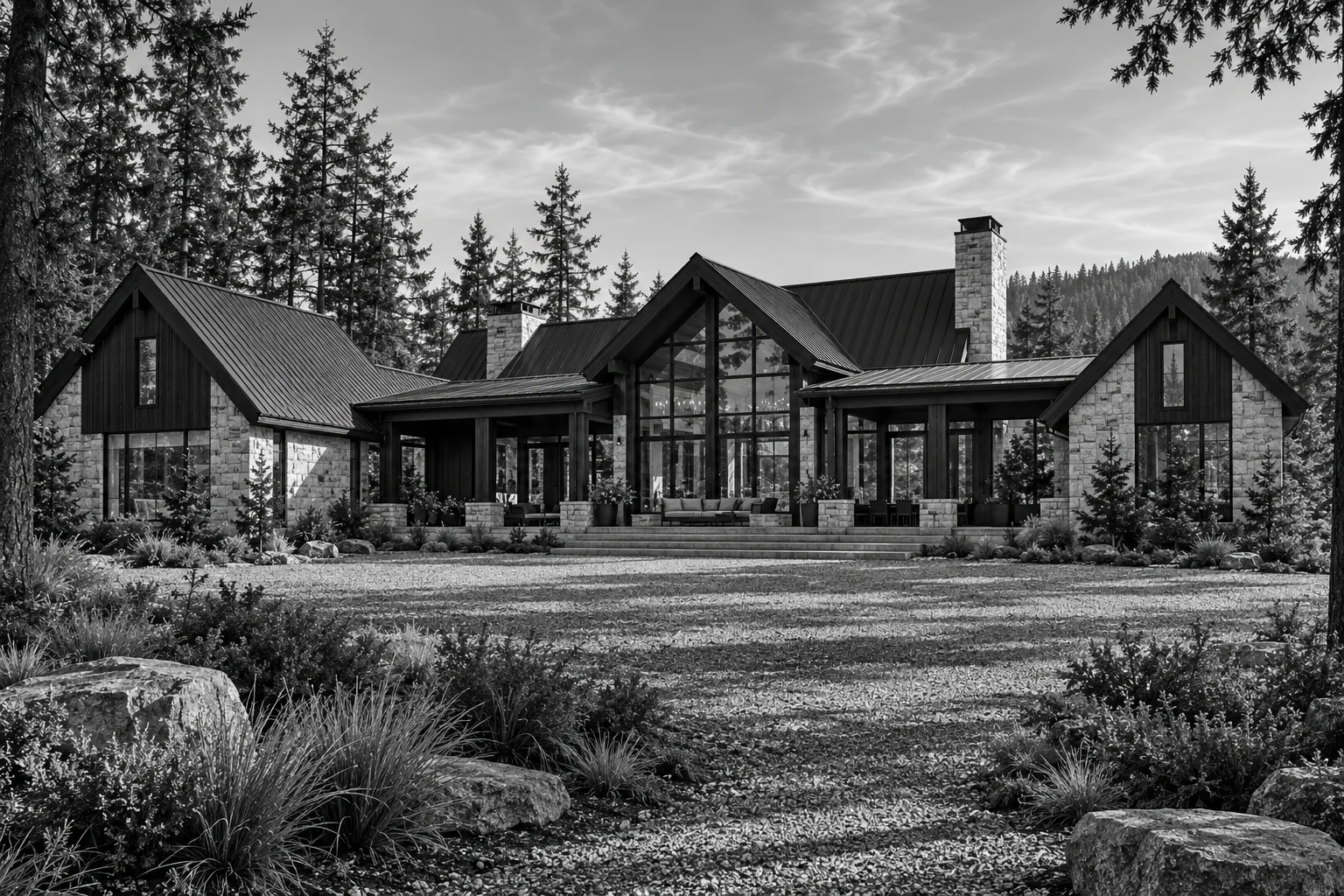 The Ponderosa — rear elevation concept study