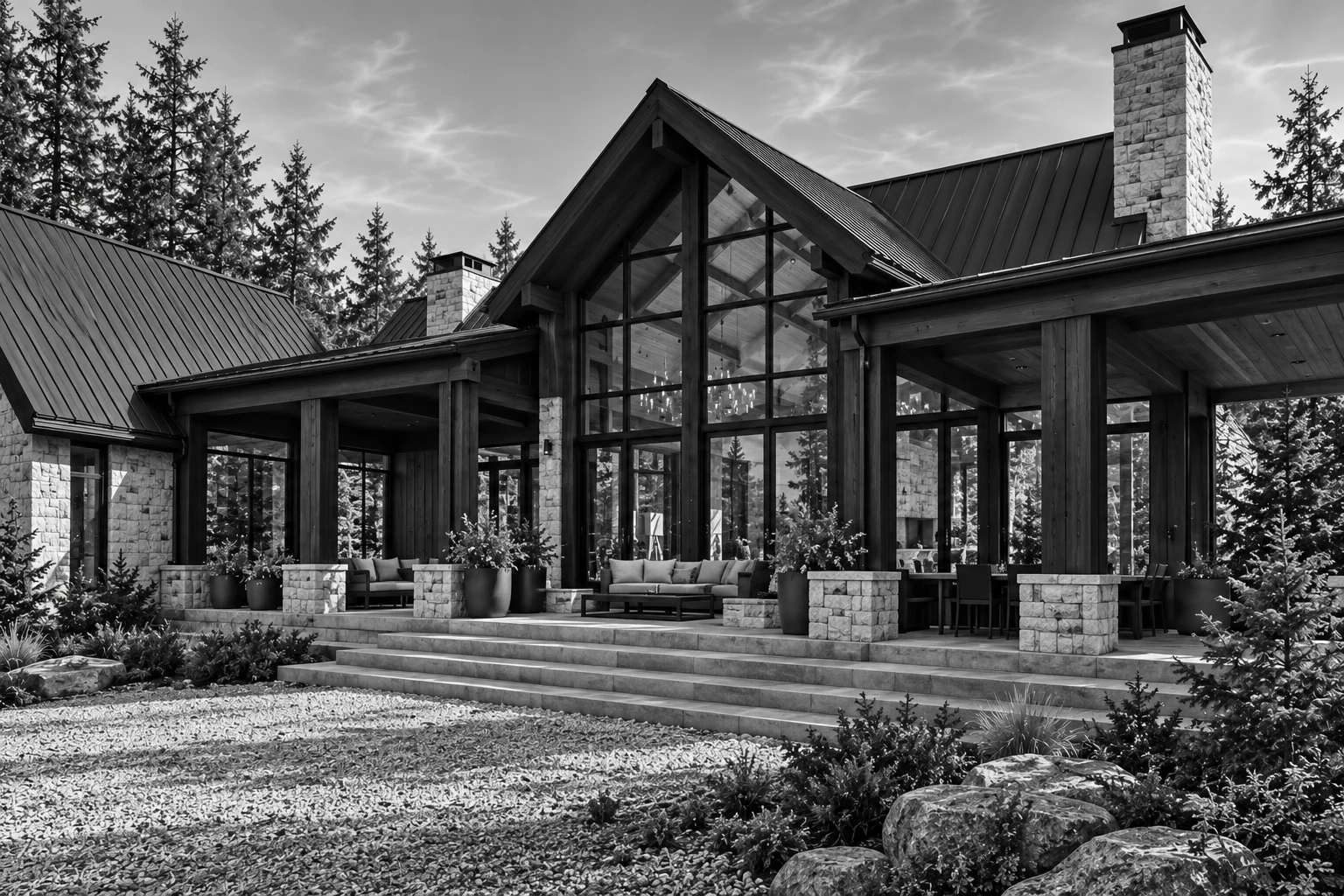 The Ponderosa — rear outdoor living concept study