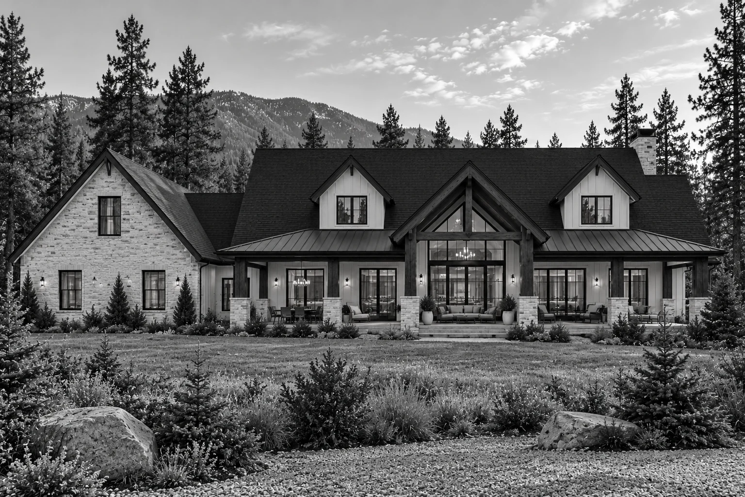 The Tamarack — rear elevation concept study