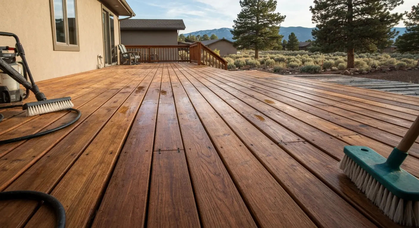 Deck cleaning service