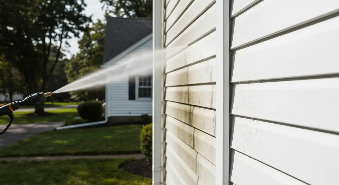 House siding pressure washing in Burlington
