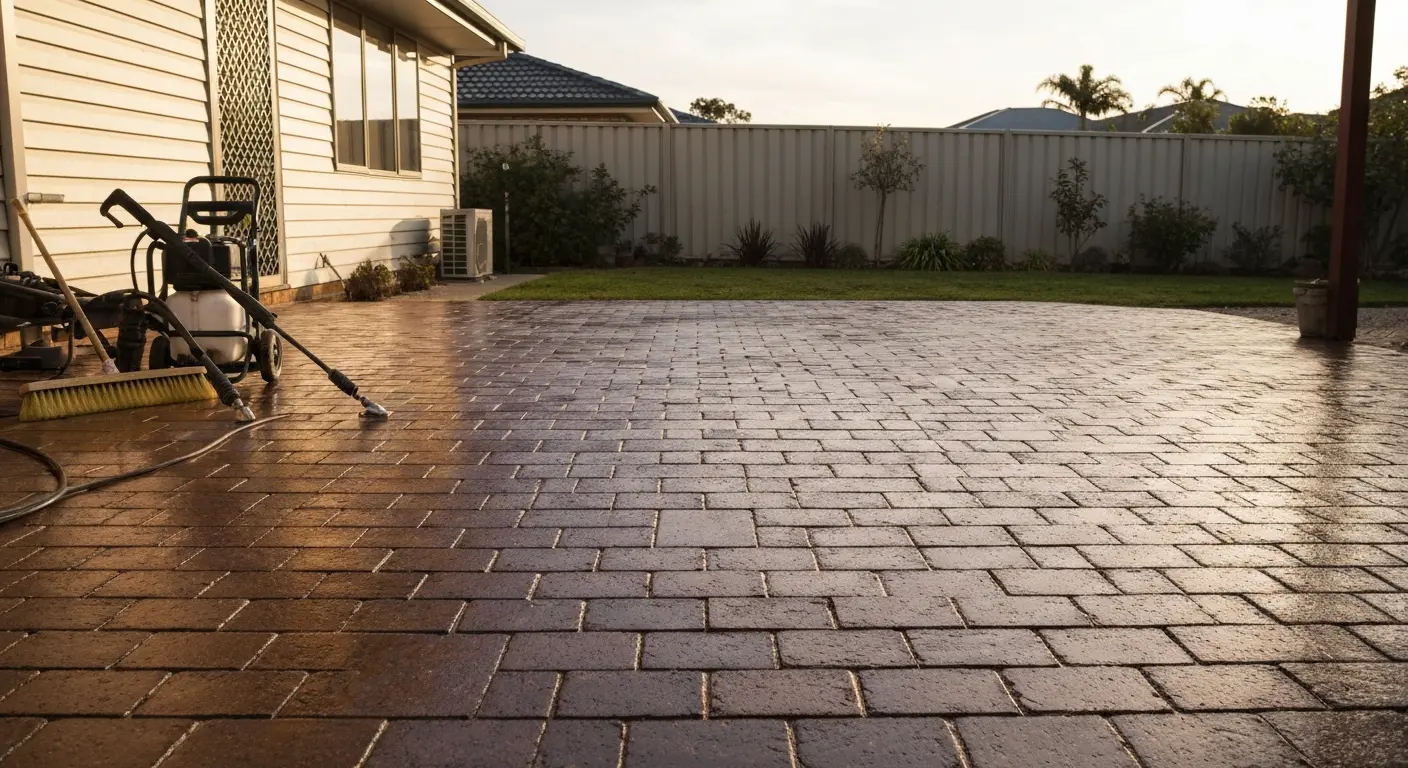 Interlock patio sealing