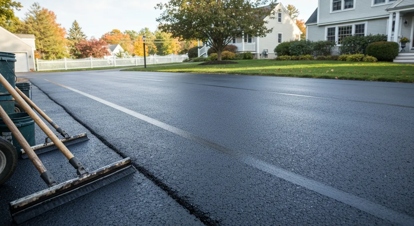 Residential driveway sealing