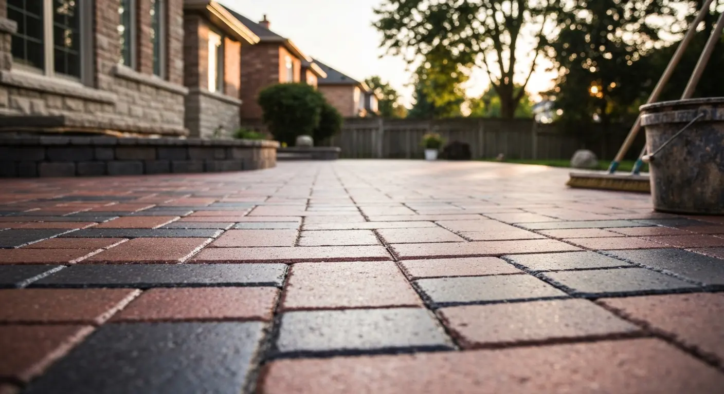 Sealed interlock patio