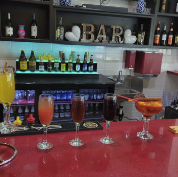 Inside Palapas Brunch and Lounge Corona