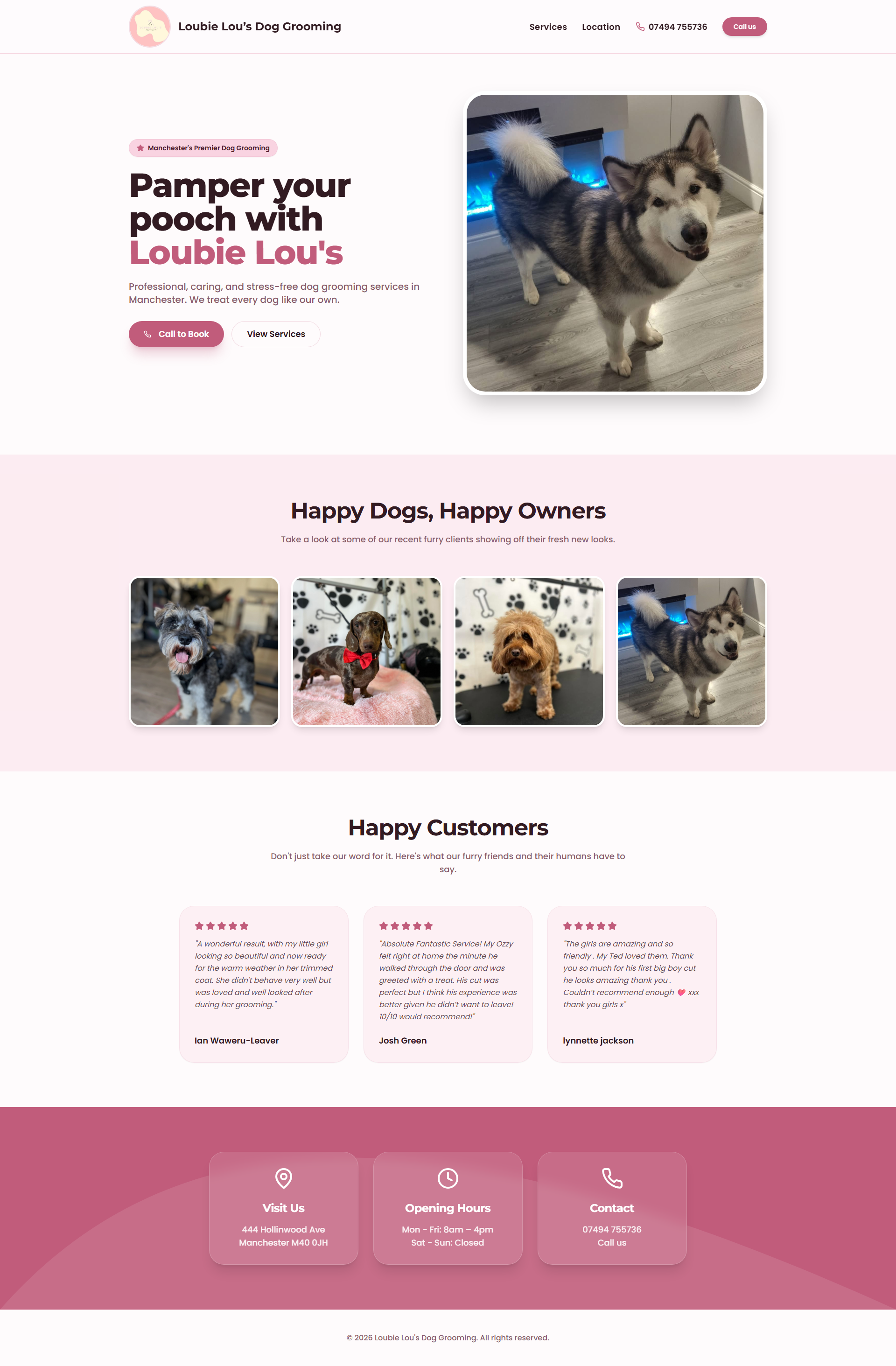 Website design portfolio example