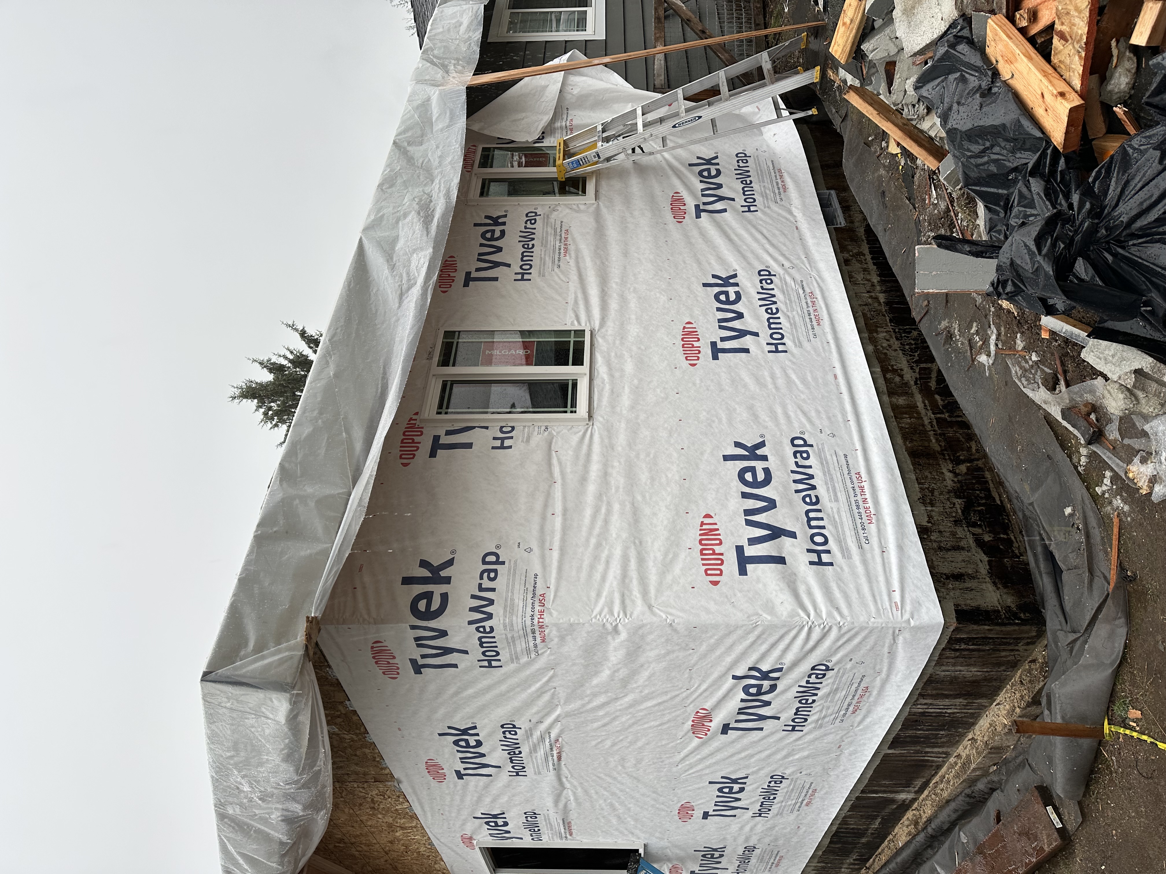 Weather protection on a home addition