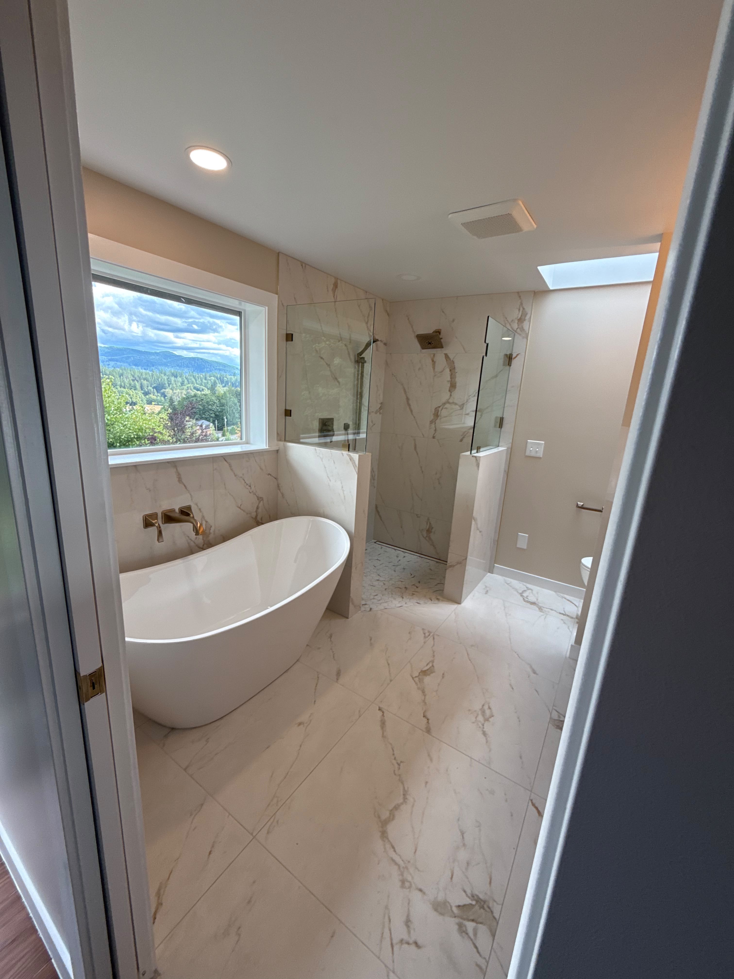 Completed bathroom remodeling project