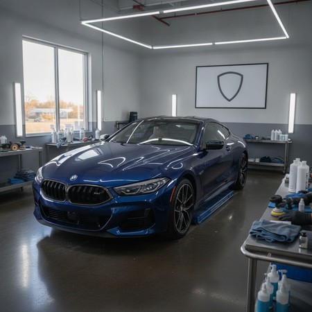 Ceramic Coating Applied to Car Hood Surface