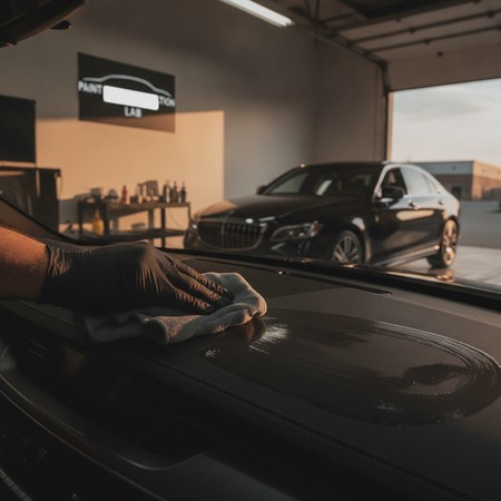 Window tint film protecting vehicle interior from sun damage