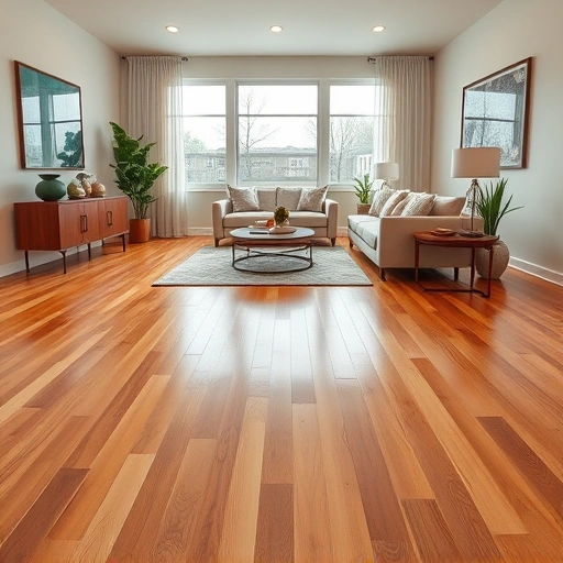 Elegant living room in Burr Ridge, IL with rich hardwood flooring, contemporary furniture, and ample natural light.