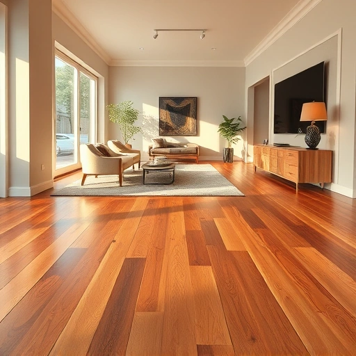 Glue-Down Flooring Installation in Darien IL showcasing polished wood floors, neutral walls, and elegant decor.