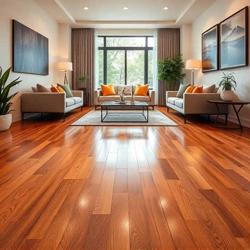 Stunning hardwood flooring installation in Orland Park IL with modern decor and natural light enhancing elegance.