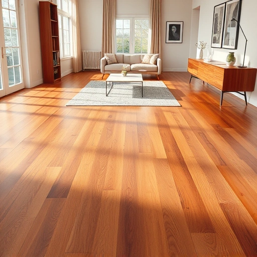 Beautiful wood flooring installation in Woodridge IL with warm tones, natural light, and minimalist decor creating elegance.