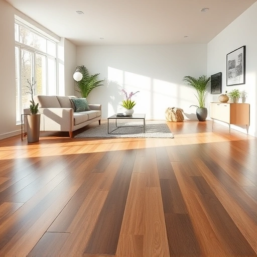 Spacious living room in Berwyn, IL with elegant hardwood flooring, modern furniture, and natural light enhancing the decor.
