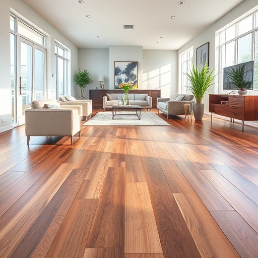 Perfectly installed hardwood and tile flooring in a modern Frankfort, IL room with natural light and stylish decor.