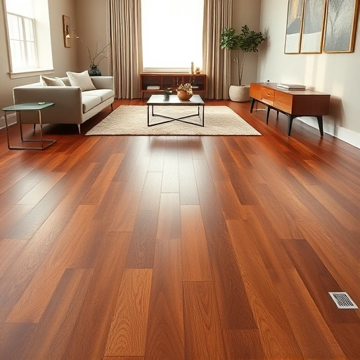 Beautiful hardwood flooring installation in Lisle IL with polished finish, intricate grain patterns, and soft ambient lighting.