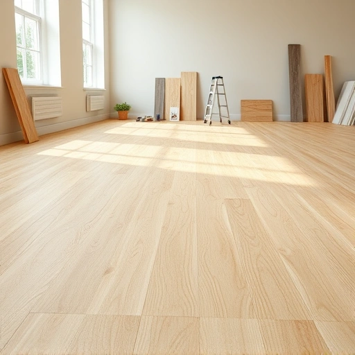 Plywood subfloor installation in a bright Darien IL interior showcasing smooth sheets and professional craftsmanship.