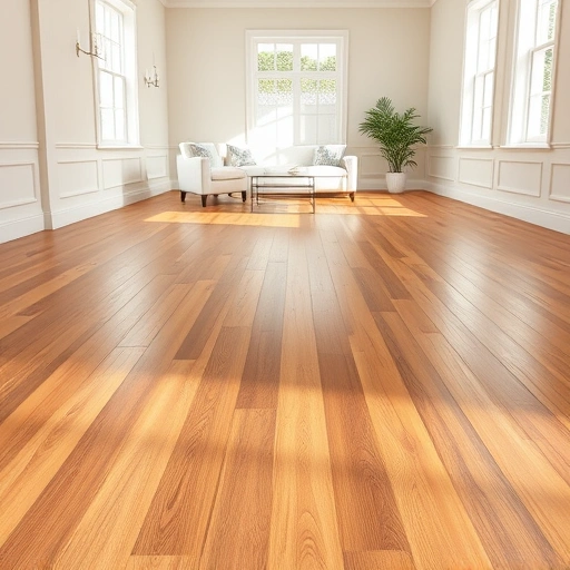 Completed laminate floor installation in Darien IL showcasing polished wooden planks and neutral wall tones.