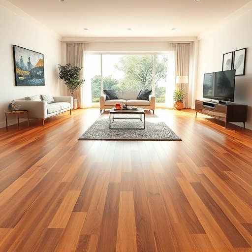 Spacious Villa Park living room with elegant hardwood floors, minimalist furniture, and inviting decor elements.