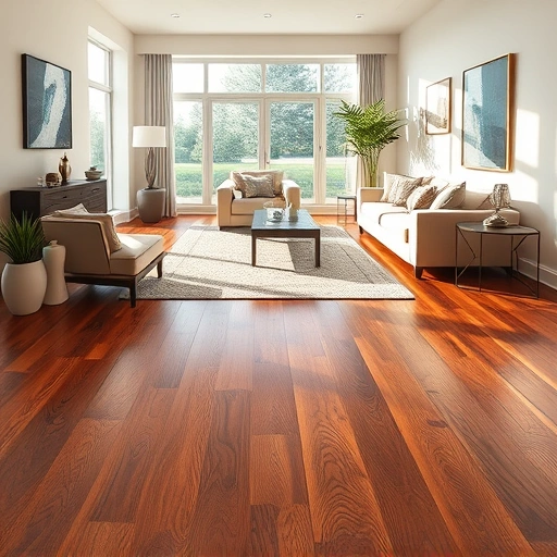 Beautifully designed living room in Villa Park, IL featuring rich hardwood floors, modern furniture, and natural light.