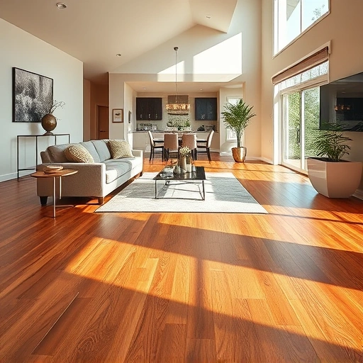 Spacious living room in Woodridge, IL, featuring polished hardwood floors and stylish furniture in natural light.