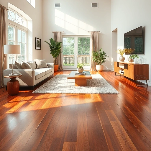 Spacious living room in Munster IN with polished hardwood floors, contemporary furniture, and natural light accents.