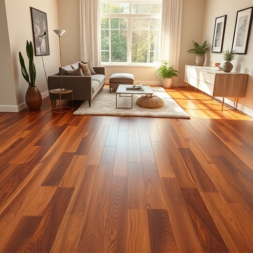 Perfectly installed hardwood flooring in Tinley Park IL with natural light, minimalistic furniture, and calming decor.