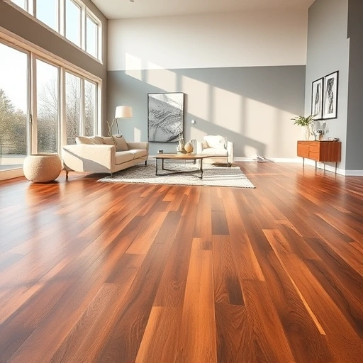 Spacious Westmont living room featuring polished hardwood floors, elegant furnishings, and soft gray walls.