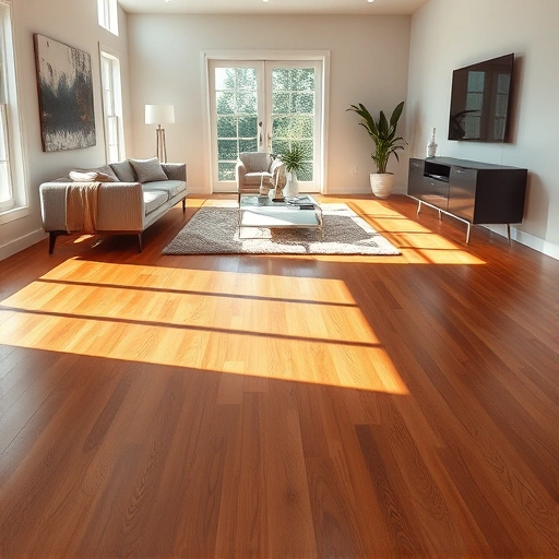 Polished hardwood flooring in a modern Woodridge IL home with elegant furnishings and soft neutral walls.