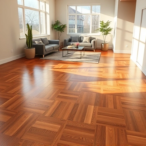 Perfectly installed hardwood and tile flooring in a Downers Grove room with natural light and minimalistic decor.