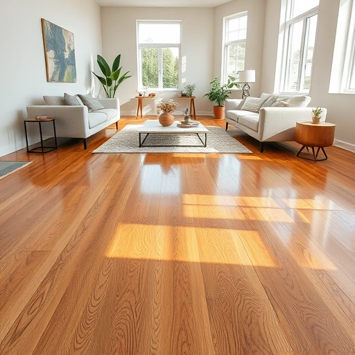 Spacious living room in La Grange IL with elegant hardwood flooring, modern decor, and natural light enhancing the space.