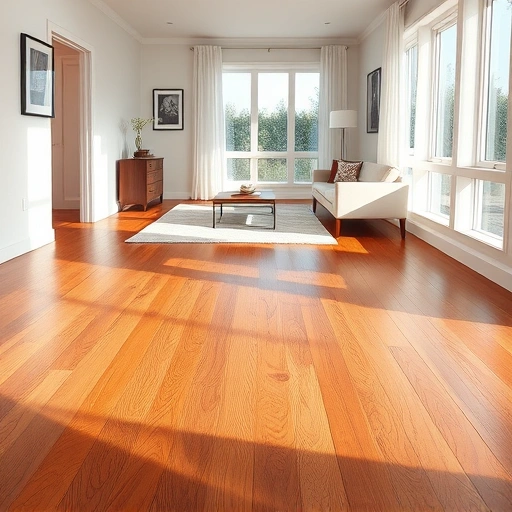 Polished hardwood flooring in Villa Park, IL, with modern decor, natural light, and elegant design details.