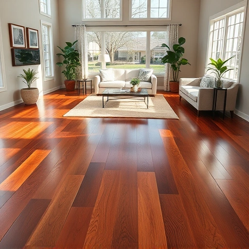 Spacious living room in La Grange Park IL with polished hardwood floors, elegant furniture, and tasteful decor.
