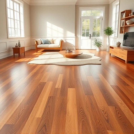 Beautiful hardwood flooring installation in Burr Ridge IL, featuring rich planks, soft walls, and elegant decor.