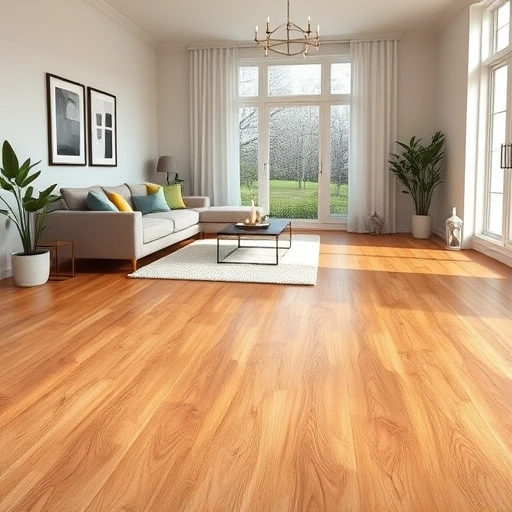Stylish living room in Darien IL featuring elegant laminate flooring, modern furniture, and natural light accents.
