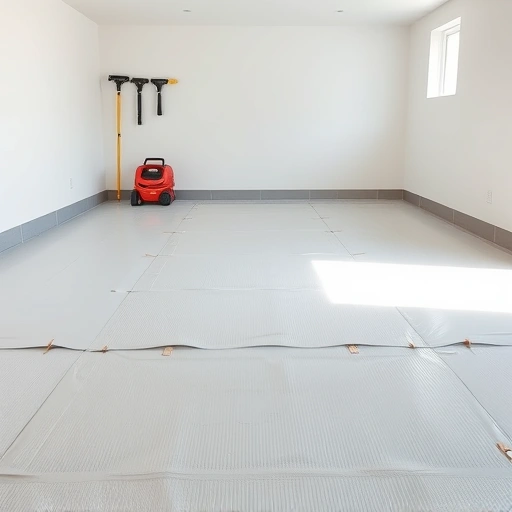 Moisture barrier installation in a clean basement in Darien IL, showcasing quality materials and expert craftsmanship.