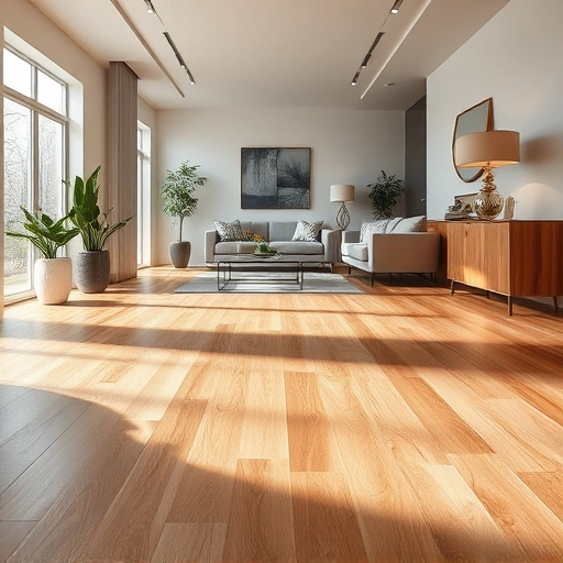 Completed hardwood and tile flooring installation in a modern Lombard IL room with elegant decor and natural light.