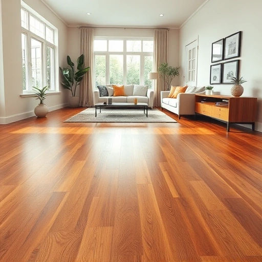 Spacious living room in Oak Park IL featuring elegant hardwood flooring, modern furniture, and natural lighting.