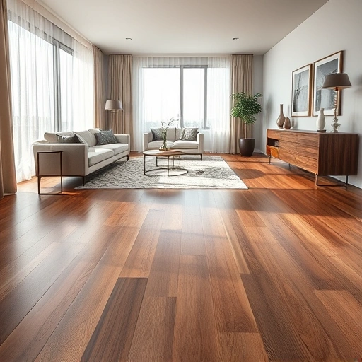 Beautiful hardwood and tile flooring in a stylish Joliet room with elegant decor and ambient lighting.