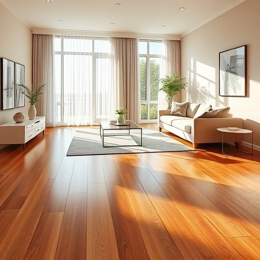 Spacious Burr Ridge living room with polished hardwood floors, modern furniture, and natural light enhancing elegance.